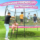 BCAN 8FT 10FT 12FT 14FT 15FT 16FT Recreational Trampoline with Enclosure for Kids Adults, ASTM Approved, Outdoor Trampolines with Ladder for Kids by TinyTreasures Baby Boutique