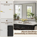 Bathroom Mirror 48" x 36", Large Rectangle Wall Mirror, Black Metal Frame Wall Mounted Mirrors for Bathroom, Vanity, Bedroom, Entryway Decor(Horizontal/Vertical) by CozyNest Decor