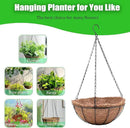 4 Pack Hanging Planter Basket Outdoor Large Hanging Flower Pots Indoor 12 inch with Coco Coir Liner Round Wire Plant Holder Chain Hanging Basket Garden for Home Decor Balcony Office1 by GreenHaven Gardens