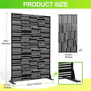Outdoor Privacy Screen,72" H×47" W Metal Privacy Screen, Freestanding Privacy Fence Panels for Patio by GreenHaven Gardens