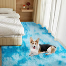 Ultra Soft Rug for Living Room, 4X6 Fluffy Shag Area Rug for Bedroom, Modern Shaggy Carpets Fuzzy Rug for Teens Dorm Nursery Home Decor Aesthetic, Upgrade Anti-Skid Durable, Tie-Dyed Blue by TinyTreasures Baby Boutique