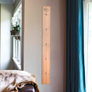 Wooden Growth Chart – Kids Height Chart, Wall Measurement for Kids, Height Chart for Wall, Growth Ruler for Children – Natural with Black Numerals - “Love Grows Here” (63" x 6.7") by TinyTreasures Baby Boutique