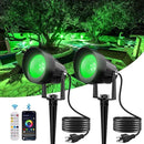 Spot Lights Outdoor, Smart RGBW LED Color Changing Landscape Lights with APP and Remote Control, Music Mode, DIY Scenes, Timing, IP65 Waterproof Spotlights Plug in for Yard Garden, 2 Pack by GreenHaven Gardens