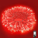Vivideal 33ft Red Christmas String Lights Outdoor, 100 LED 8 Modes Clear Wire, Connectable Waterproof Plug-in Pink Christmas Tree Decor for Bedroom Indoor Outdoor by GreenHaven Gardens