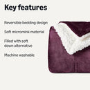 Amazon Basics Reversible Sherpa Throw Blanket, Plum, 50"x60" by CozyNest Decor