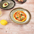Ceramic Dinner Plates Dish Set,Set of 4,for Lunch snacks -Microwave Oven & Dishwasher Safe,Scratch Resistant,Dinnerware Kitchen Porcelain Serving Dishes 10 Inch Round by CozyNest Decor