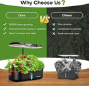 Ahopegarden Hydroponics Growing System kit Indoor Garden, 12 Pods Plant herb Garden with LCD Environmental Detection Germination Vegetable LED Growth Lamp, Hydroponics Grower Healthy Fresh Vegetables by GreenHaven Gardens