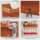 Wall Mounted Hook with Shelf,23.62in Entryway Wall Hanging Shelf,Solid Wood Coat Hooks,for Bathroom, Kitchen,Cherry Wood Color YD-WS0260C by CozyNest Decor