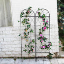 Garden Trellis for Climbing Plants Outdoor 2 Pack 59" H x 15.9" W Unique Design Metal Trellis for Cucumber, Tomatoes, Vines, Flower Beds, Roses - Rust Proof Iron by GreenHaven Gardens