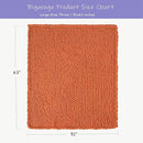 Bigacogo Chunky Knit Throw Blanket for Couch, 51x63 inches, 100% Hand Knitted with Thick Jumbo Chenille Yarn, Cozy Soft Large Rope Knot Cable Crochet Blankets for Sofa Bed Living Room, Terracotta by CozyNest Decor