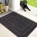 PURRUGS Dirt Trapping Door Mat 20" x 31.5", Non-Slip/Skid Machine Washable Entryway Rug, Dog Doormat, Super Absorbent Welcome Mat for Muddy Wet Shoes and Paws, Charcoal by CozyNest Decor