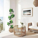 GarveeHome Fiddle Leaf Fig Artificial Tree with White Planter,6ft Faux Plants Indoor with Moss, Fake Rubber Tall Fake Floor Plant in Pot - Artificial Trees for Home Office Living Room Decor by CozyNest Decor