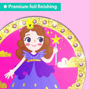 EZCRA Premium Foil Edge Lacing Cards for Kids Ages 3-6 | 5 Double-Sided Princess and Unicorn Sewing Cards with Multilingual Learning | Durable Cardboard Fine Motor Skills Activity Kit by TinyTreasures Baby Boutique