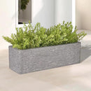 24 Inch Rectangular Concrete Planter,Durable All-Weather Use with Drainage Holes,Large Rectangular Planter for Outdoor Indoor Plants by GreenHaven Gardens