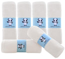 HIPHOP PANDA Baby Washcloths, Rayon Made from Bamboo - 2 Layer Ultra Soft Absorbent Newborn Bath Face Towel - Reusable Baby Wipes for Delicate Skin - Ivory, 6 Pack by TinyTreasures Baby Boutique
