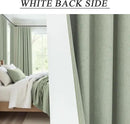 Small Short Blackout Curtains 54 Inch Length for Bedroom 2 Panels Back Tab Pleated Light Sage Green Room Darkening Insulated Thermal Drapes Window Treatment Curtain Panels for Living Room Boho Decor by CozyNest Decor