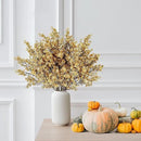 Sggvecsy 15 Pcs Babys Breath Artificial Flowers Gypsophila Bouquets Bulk Real Touch Fake Silk Flowers for Home Wedding DIY Floral Arrangement Kitchen Table Centerpiece Christmas Decoration (Gold) by CozyNest Decor