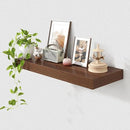 Deep Floating Shelves for Wall | 30 Inch Wide x 12 Inch Deep Floating Shelves | 30W x 12D Rustic Walnut Wide Wall Shelves | Bookshelf Laundry Shelf TV Shelf by CozyNest Decor