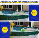 Pool Cover Pump above Ground-Submersible Sump Pump Swimming Water Removal Pumps, Sump Pump for Pool Draining with 16ft Drainage Hose & 25 ft Extra Long Power Cord,850 GPH,3 Adapters-Green by GreenHaven Gardens
