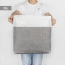 13x13 Cube Storage Bins, Collapsible Fabric Storage Box, 4 Pack Closet Baskets with Handles for Organizing, Shelf, Toys, Clothes, Home, Office, Nursery (Grey&White) by TinyTreasures Baby Boutique