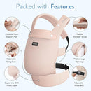 Momcozy Breathable Mesh Baby Carrier, Ergonomic and Lightweight Infant Carrier for 3-24 Months with Enhanced Lumbar Support, All Day Comfort for Hands-Free Parenting, Air Mesh-Pink by TinyTreasures Baby Boutique