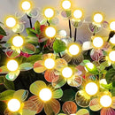 Solar Garden Lights Outdoor, New Upgraded 4-Pack Firefly Solar Lights with Iridescent Petals & Warm White Glow - Waterproof Wind-Swaying Decor for Yard, Patio by CozyNest Decor