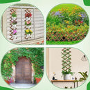 Pack of 2 Extra Thick Wooden Wall Trellis- Expandable Wall Planter Lattice Panels for Climbing Plants, Hanging Vertical Plant Support Fence Frame Outdoor Indoor for Balcony Patio Garden Room by GreenHaven Gardens