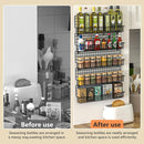 X-cosrack Spice Rack Organizer, 5-Tier Wall Spice Rack, Stackable Hanging Spice Jars Storage Racks, Great for Kitchen and Pantry, Up to Storage 48 Jars(Patent No.:D909138S)