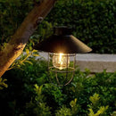 HUYIENO 2Pack Solar Metal Hanging Lantern with Shepherd Hook Outdoor Led Garden Lights Black by GreenHaven Gardens
