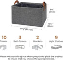 GRANNY SAYS Closet Storage Baskets, Collapsible Fabric Storage Bins with Metal Frame, Clothes Organizer Bins, Large Baskets for Shelves, Dark Gray, 4-Pack by CozyNest Decor