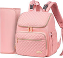 Weitars Diaper Bag Backpack Large Baby Diaper Bag with Changing Pad Travel Diaper Backpack,Baby Bag for Boys Girls,Stroller Straps,5 Insulated Pockets (Pink) by TinyTreasures Baby Boutique