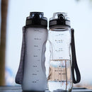 OLDLEY 25 oz Water Bottle, Motivational Water Bottle with Time Marker, Sports Water Bottle With Strap, Leakproof & BPA Free Large Water Bottles for School, Gym, Travel, Outdoor, Tritan,Gray by CozyNest Decor