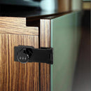 Password Rotary Hasp Locks,Black 1 Pack Cabinet Locks with Combination,Keyless Security Latch for Sliding Barn Door, Gate, Small Door, Closet, Drawers by TinyTreasures Baby Boutique