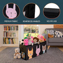 Extra Large Toy Storage Organizer with Lid - Sturdy, Collapsible Toy Chest Storage Box with Cute Design - Toys Bin with Dividers for Kids, Boys, Girls, Nursery, Bedroom, Play room 37"x16"x14" by CozyNest Decor