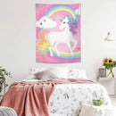 yowecso Unicorn Tapestry Rainbow Wall Hanging for Bedroom, Pink Unicorn Tapestries Aesthetic Wall Decor for Home, Dorm, Living Room - 60"x90" by CozyNest Decor