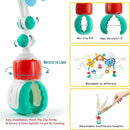 Baby Stroller Arch Toy, Car Seat Toys, Adjustable Arch Stroller toy with Hanging Sensory Activity toys,fits on Baby Bouncer, Bassinet, Stroller, Crib and Car Seats for baby infant Boy Girl 0-18 Months by TinyTreasures Baby Boutique