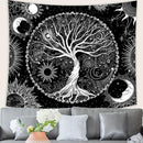 AACKart Tree of Life Tapestry for Bedroom Aesthetic Room Decor-Black and White Spiritual Tree Tapestry Wall Hanging with Sun Moon Star 59.1 x 51.2 inches by CozyNest Decor