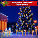 12 Pack Christmas Candy Cane Lights Outdoor Solar Pathway Lights Christmas Decorations Waterproof Driveway Walkway Markers Yard Garden Home Xmas Decor, 2-in-1 Rechargeable Solar Power by GreenHaven Gardens
