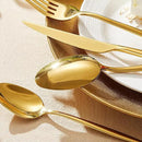 KINGSTONE Silverware Set, 20-Piece Flatware Set Cutlery Set Premium 18/10 Stainless Steel, Tableware Include Forks Knives Spoons for Home Kitchen Restaurant Wedding, Dishwasher Safe, Gold by CozyNest Decor