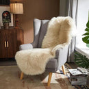 AMTOVO Faux Sheepskin Rug, Beige Ultra Soft Fluffy Shag Area Rug, 2 x 6 ft Faux Fur Rug for Bedroom Sofa Throw Cushion Room Decor, Sheepskin by CozyNest Decor