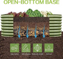 Gardmax Galvanized Raised Garden Bed, Lightweight Planter Boxes Outdoor with Easy Assembly, Large Garden Bed for Vegetables, Fruits, Flower Light Green 8x2x1.8FT by CozyNest Decor