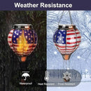 pearlstar Hot Air Balloon Solar Lantern with Flickering Flame Light Outdoor 4th of July Decorations Solar Hanging Lights Waterproof for Garden Yard Patio Outside Independence Day Decoration, Flag by GreenHaven Gardens