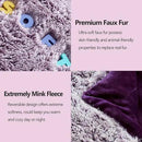 GONAAP Fuzzy Faux Fur Throw Blanket Queen Size Frosty Purple Super Soft Cozy Plush Fuzzy Shaggy Blanket for Couch Sofa Bed (Frosty Purple, Queen(90"x90")) by CozyNest Decor