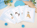 Boy Watercolor Milestone Cards - My First Monthly Milestone Cards,Blue Boy 12 Monthly Newborn Photos(Cards-1) by TinyTreasures Baby Boutique