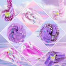 LAWOHO 6 Packs Gradient Purple Slime Kit - Cloud, Butter & Clear Slimes, Crunchy Slimes Kits for Kids with Beach Charms & Add-ins, Party Favors for Girls & Boys, 360ml Soft Non Stick Slime Making Kit by TinyTreasures Baby Boutique