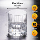 KAMMAK Crystal Whiskey Glasses Set of 2, Luxury 7.78oz Old Fashioned Glasses Stemless, Hand Blown Cocktail Glasses, Handcrafted Engraved Scotch Cup for Women, Men Gift for Bourbon Barware by CozyNest Decor