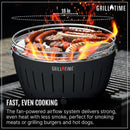 GrillTime Tailgater GTX Portable Charcoal Grill 16 Inch - Smokeless Tabletop Grill for Camping, Tailgate Parties, Beach BBQ, Travel Grey by GreenHaven Gardens