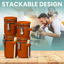 Home Intuition Ceramic Kitchen Canisters Set of 4 with Wooden Spoon Set – Airtight Containers, Metal Latches for Utmost Freshness – Sugar, Coffee, Flour, Tea & More | Rust by CozyNest Decor