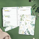 SUNEE Academic Planner 2025-2026 Weekly and Monthly, July 2025-June 2026, 8.5"x11", Tabs, Note Pages, Pockets, Bookmark, Flexible Cover, Spiral Binding, Greenery by TinyTreasures Baby Boutique