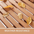 Psilvam 2-Person Poly Lumber Outdoor Bench with 700 Lbs Weight Capacity – Weatherproof Garden Seating for, Balcony Porch & Park, All-Weather Fade-Resistant Patio Furniture (Teak Color) by CozyNest Decor